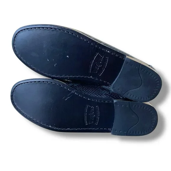 Bass Weejuns Womens Whitney Penny Loafer Sz 8 Gray Black Snake Embossed Leather - Picture 7 of 7